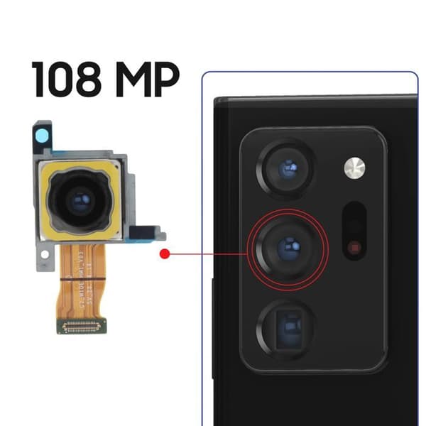 Bagkamera til Samsung Galaxy Note 20 Ultra 108MP Modul Sort Svart