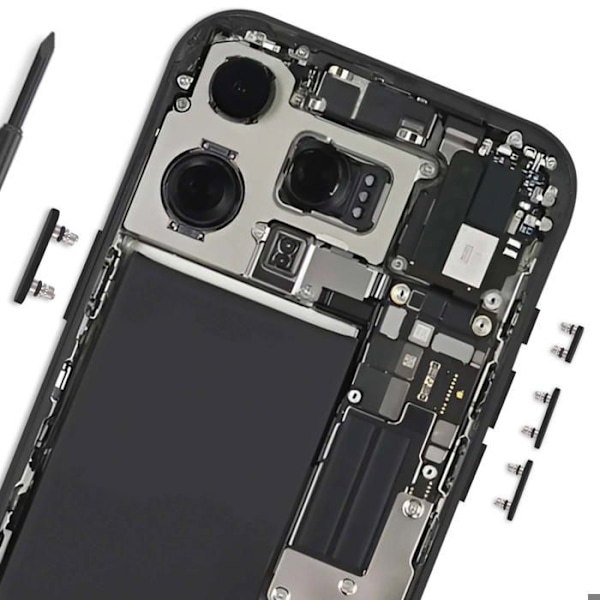 iPhone 16 Pro Max Musta Virtapainike ja Äänenvoimakkuuspainike Svart