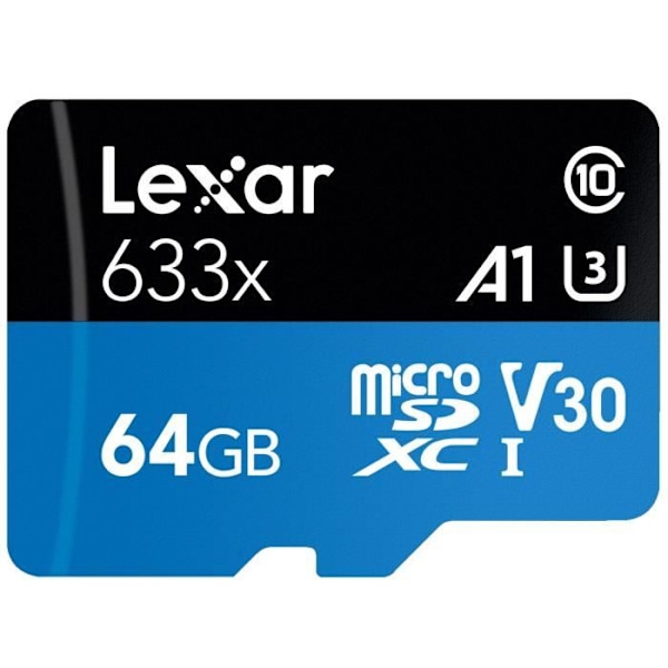 NPC | Lexar 64GB 633X micro SDXC-kort med 0,000000 adapter