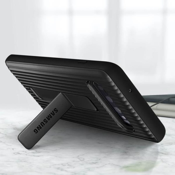 Coque Galaxy S10 - Samsung - Original - Hård beskyttelse - 2 stativer - Sort Svart