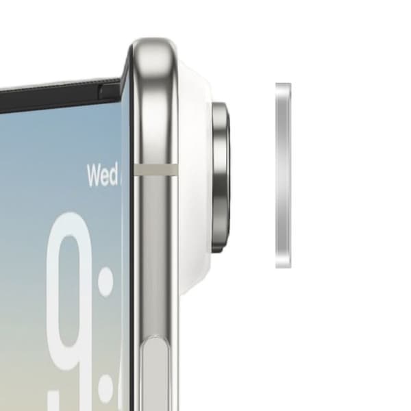 Skyddskamera för iPhone Duo i 9H härdat glas, 3D böjd, transparent Vit