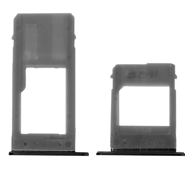 SIM + Micro-SD støtte skuffe - AVIZAR - Samsung Galaxy A5 2017 - Sort - 10 g - Original erstatning Svart