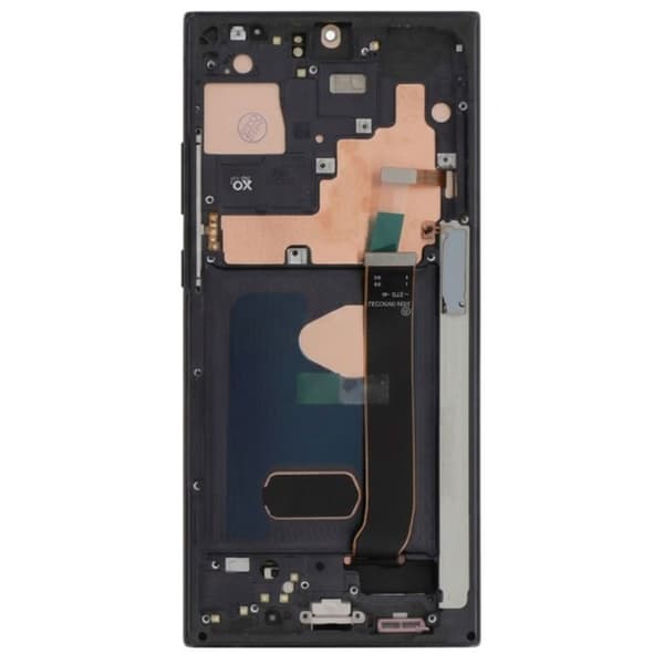 Fuldskærm til Galaxy Note 20 Ultra OLED-panel med sort chassis Svart