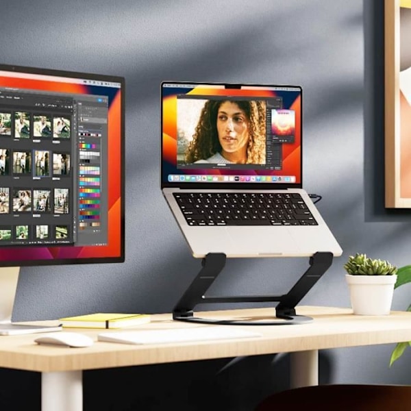 Støttebureau til MacBook Justerbar Sammenfoldelig Twelve South Curve Flex Sort Mat