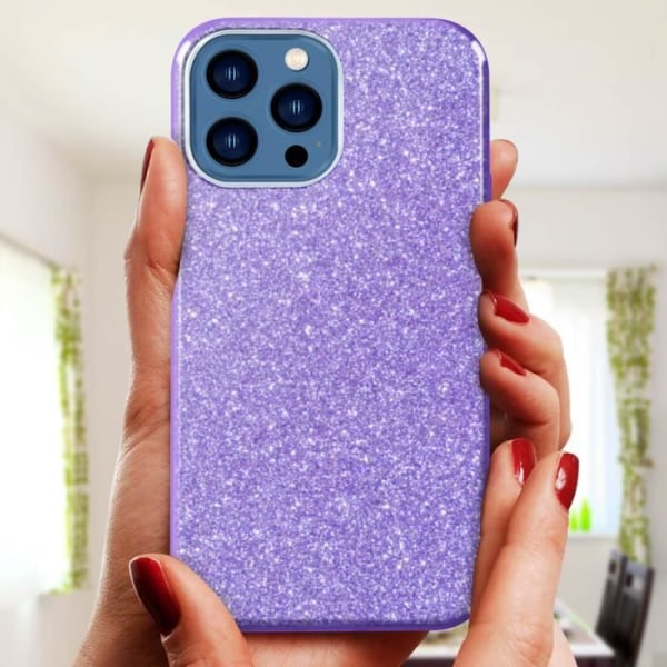 iPhone 13 Pro Glitter Irrotettava Silikoni Puolijäykkä Kotelo Purppura Purppura