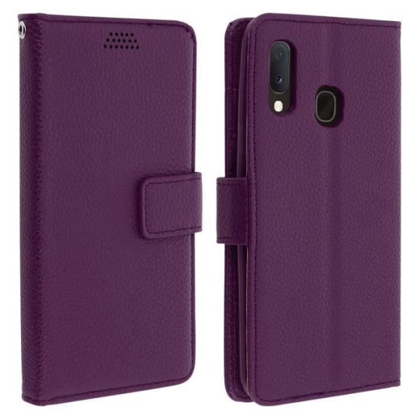 Smartphonefodral - Samsung - Galaxy A20e - Ekologisk läder lila - Mjuk skal - Magnetstängning Lila