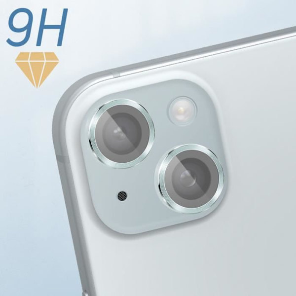 Kamerafilm för iPhone 15 och 15 Plus Härdat glas 9H 0,4 mm Enkay Blå kontur