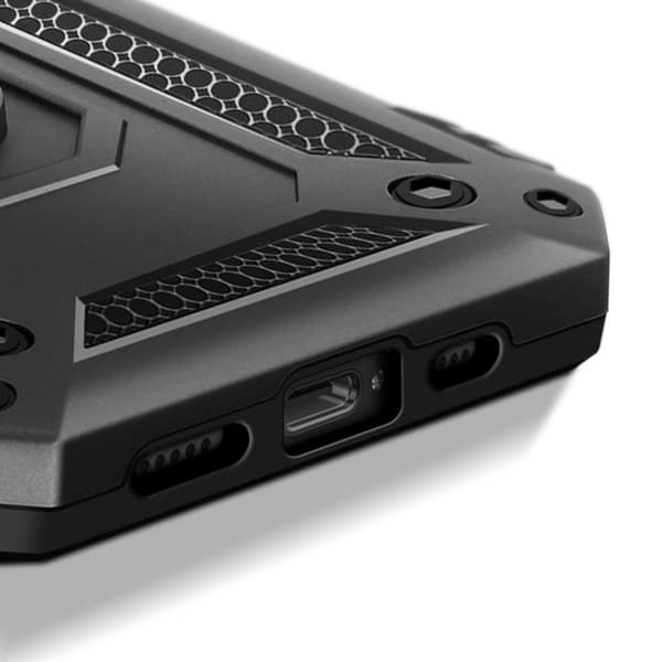 Coque til iPhone 16e - Hybrid - Sort - Stødafvisende - Video Støtte Ring - Magnetisk Kompatibel Svart