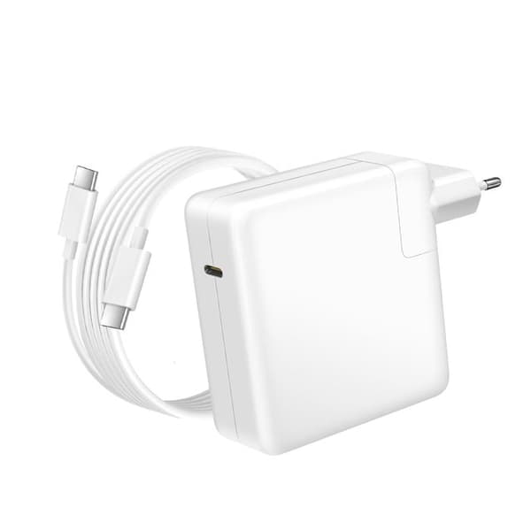 Laddare för MacBook Pro 13'' M2 (2022) USB-C 96W + Kabel 1,8m Vit Vit
