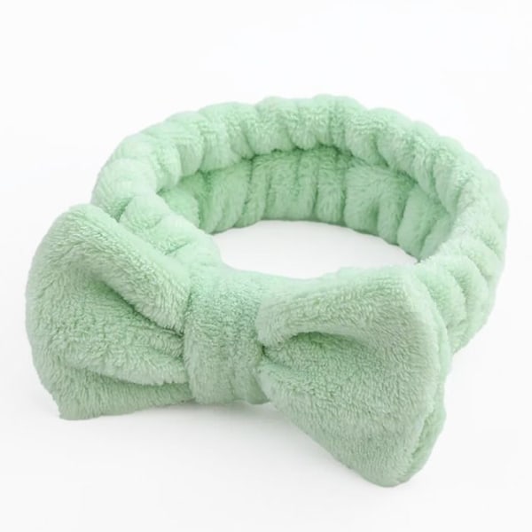 Yksivärinen Pehmeä Fleece Hiuspanta Vihreä Grön