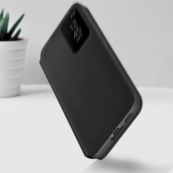 Kotelo - Samsung - Galaxy S22 Plus - Smart Clear View Cover - Musta - Täydellinen suojaus Svart