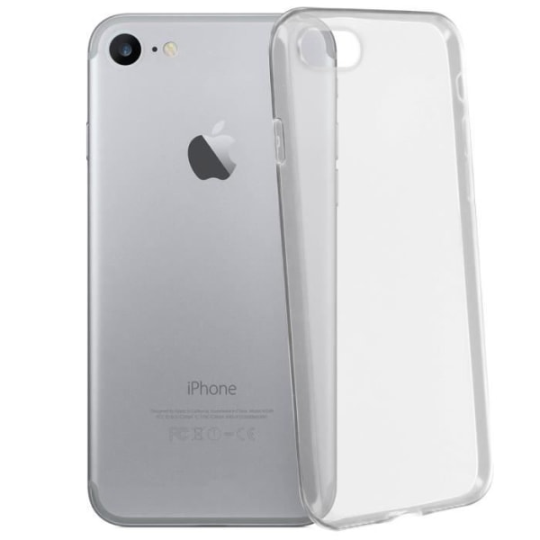 Skal och skyddfilm - Apple - iPhone 7/8 - Transparent - Silikon - Härdat glas Transparent