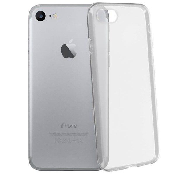 Suojakuori ja suojakalvo - Apple - iPhone 7/8 - Läpinäkyvä - Silikoni - Karkaistu lasi Transparent
