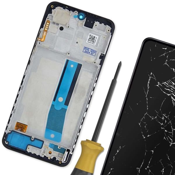 Fuldskærm Soft OLED - AVIZAR - Xiaomi Redmi Note 12S - Sort - For- samlet - 5,5 tommer Svart