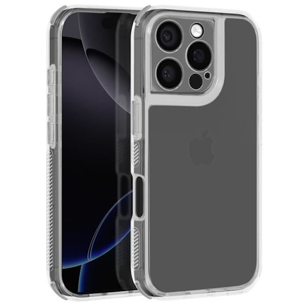 Etui til iPhone 16 Pro - AVIZAR - Sorte forstærkede bumper hjørner - Stiv - Syntetisk - Blandet Svart