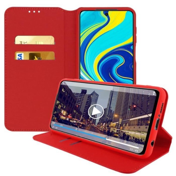 Xiaomi Redmi Note 9S/Note 9 Pro/Note 9 Pro Max Cover Folio Stand - Rød Rød