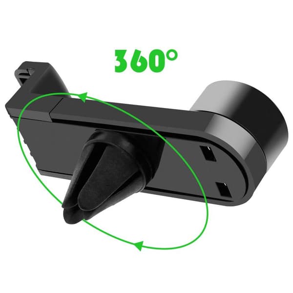 Pakke Biltilbehør med USB-C Oplader + 3-i-1 Kabel og Sort Stativ Svart