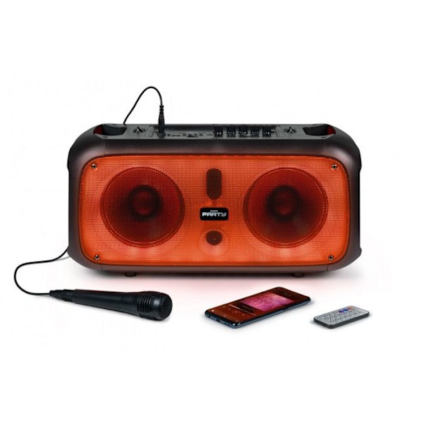 Lysende højttaler - Ikke specificeret - 200W - Bluetooth 5.0 - Genopladelig - Sort