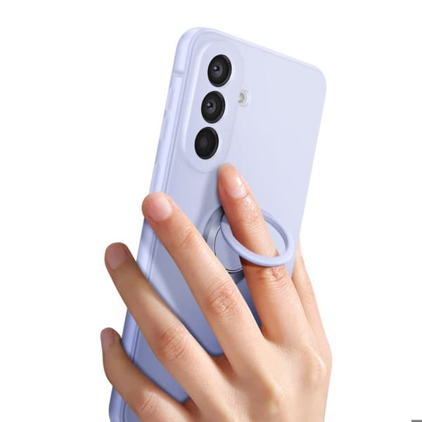 Soft-Touch Cover til Galaxy A57 med Magnetisk Støtte Ring Lilla Violett