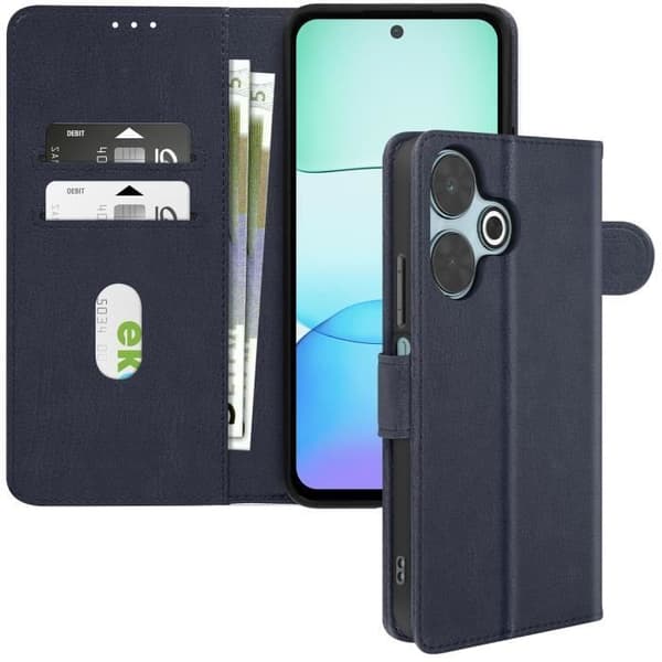 Etui til Xiaomi Redmi 13 - AVIZAR - Chesterfield - Pung og videoholder - Blå Blå