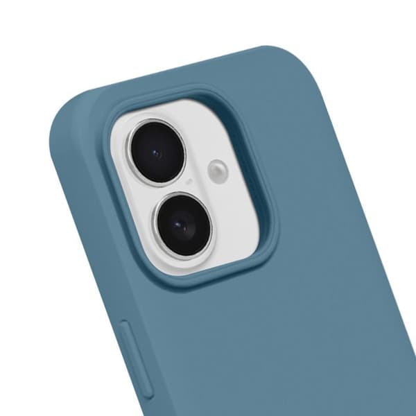 MagSafe-cover til iPhone 16 Plus, blød, stødabsorberende, SolidX-serie, Rhinoshield, blå Blå