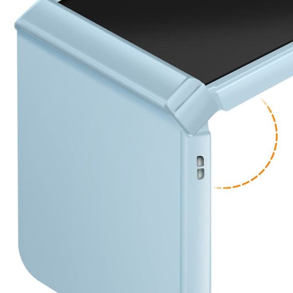 Coque til Galaxy Z Flip 7 Soft-Touch med Forstærket Hængsel Blå Blå