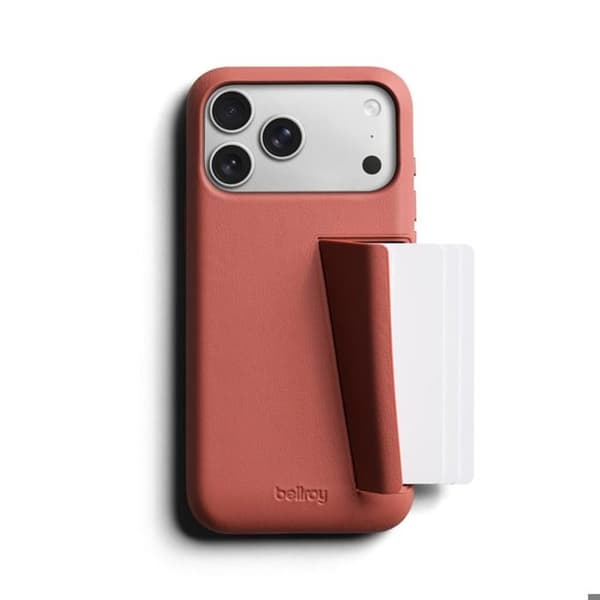 Cover til iPhone 18 Pro Max / iPhone 17 Pro Max i Læder Serie 3 Kort med Støtte Bellroy Brun brun