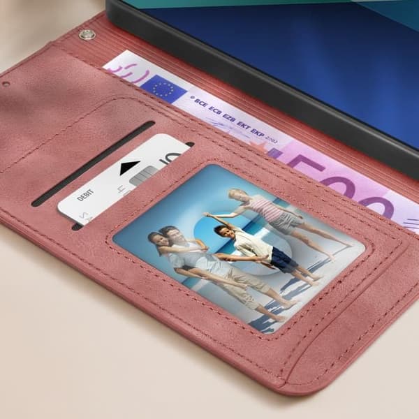Blomsteretui til Xiaomi Redmi Note 13 4G - AVIZAR - Pung, videounderstøttelse - Pink Rosa