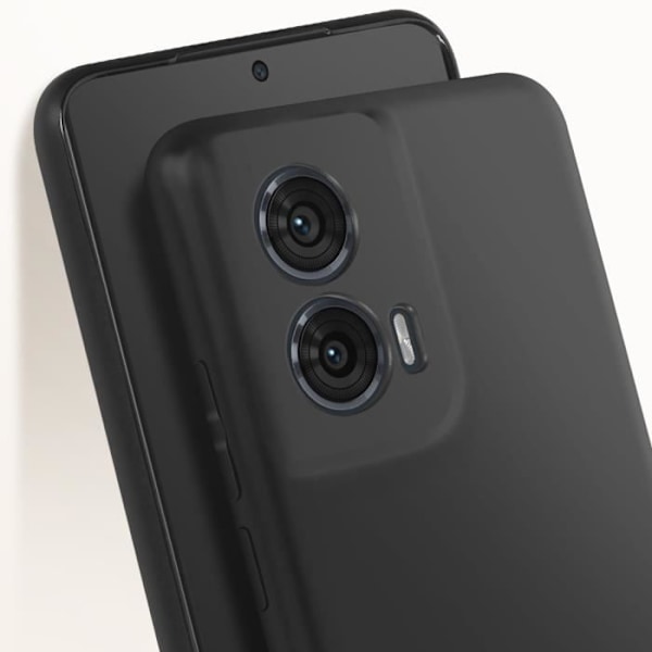 Fodral till Motorola Edge 50 Fusion - AVIZAR - Silikon - Matt finish - Svart Svart