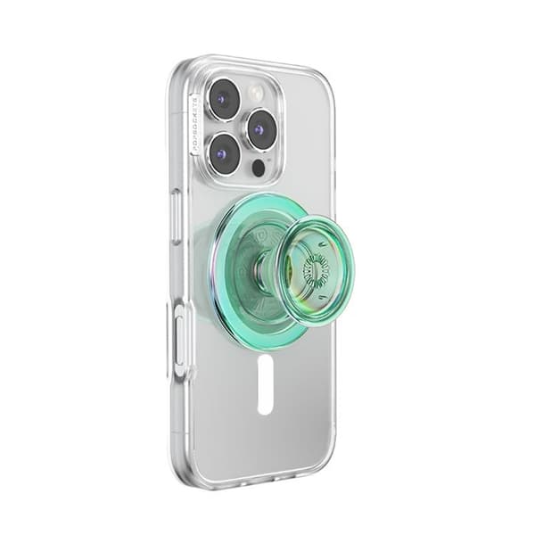 Support Smartphone PopGrip MagSafe Funktion Stativ og Selfie Fastgørelse Solid PopSockets Turkis Blå