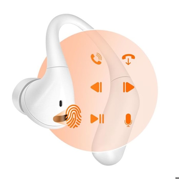 Bluetooth Ørepropper med Touch Kontrol LinQ Hvid Vit