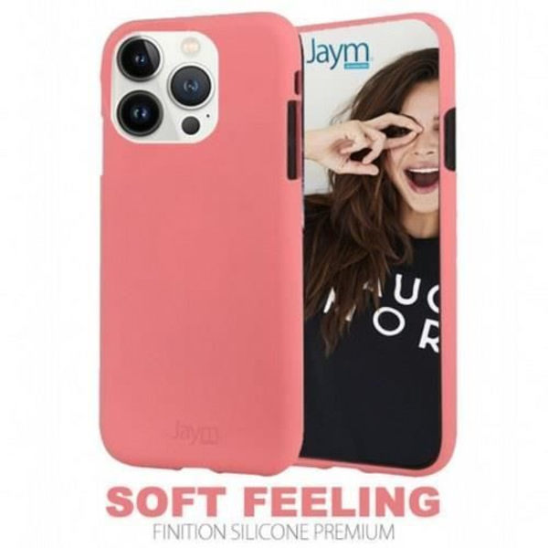 iPhone 14-fodral - JAYM - Soft Feeling Jaym Rose - Flexibel - Premiumfinish i mjuk och slät silikon Rosa