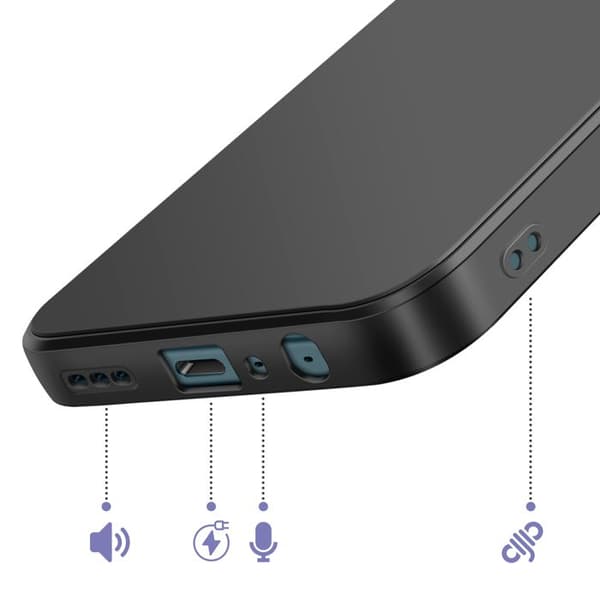 Silicone cover til Oppo A6, blød, stødabsorberende, olieforsinket, sort Svart