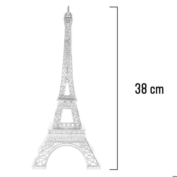 Eiffeltornets staty Stora replik 38cm - Silver