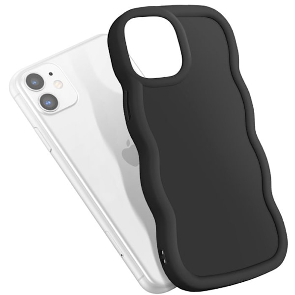 Silikonskydd för iPhone 11 Stötabsorberande Candy-serien Svart Svart