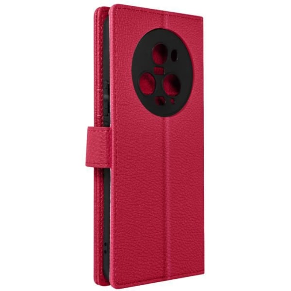 Etui til Honor Magic 5 Pro - AVIZAR - Video Support Wallet - Litchi imiteret læder - Pink Rosa