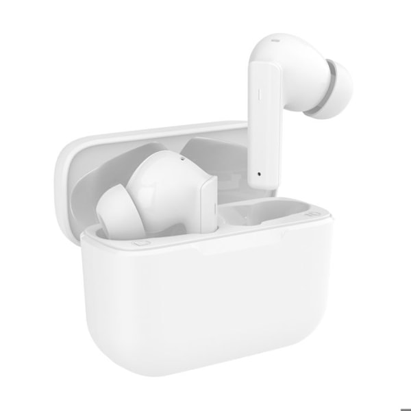Bluetooth-hörlurar med brusreducering, 6 timmars batteritid, touchkontroller, Akashi, vit Vit