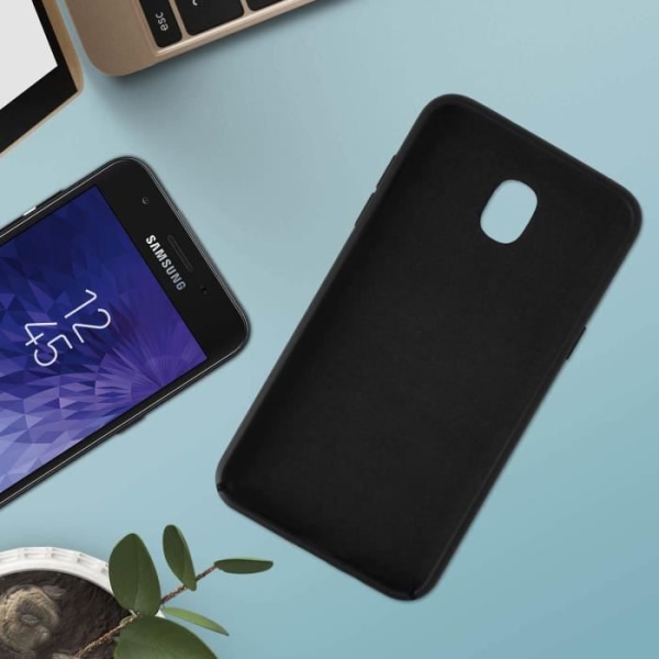 Fodral till Samsung Galaxy J3 2018 Silikon Halvstyv Matt Soft Touch Finish Svart