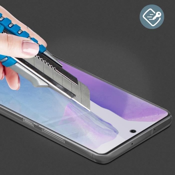 Samsung Galaxy Note 20 skyddsfilm - FORCE GLASS - Resistant Anti-Fingerprint Organic Glass - Svart Svart