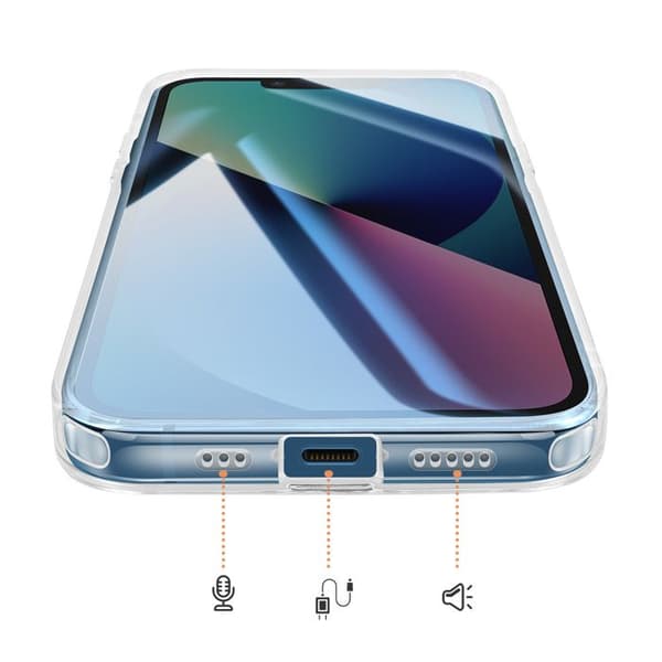 MagSafe-cover til iPhone 13 / 14 Forstærket Hybrid Design Sort Svart