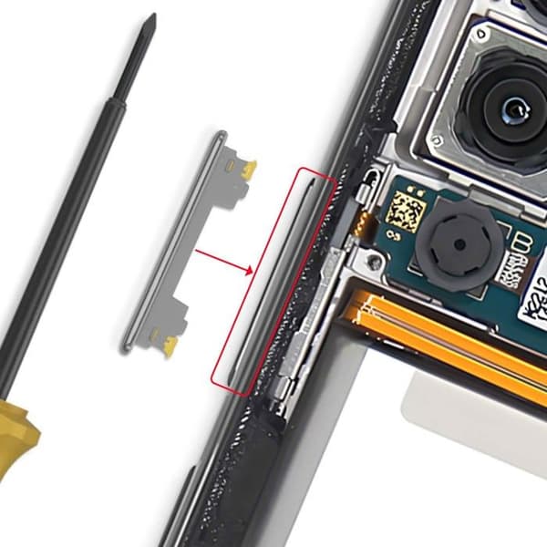 Erstatningssidevolumenknap til Galaxy A53 Samsung Service Pack Sort Svart
