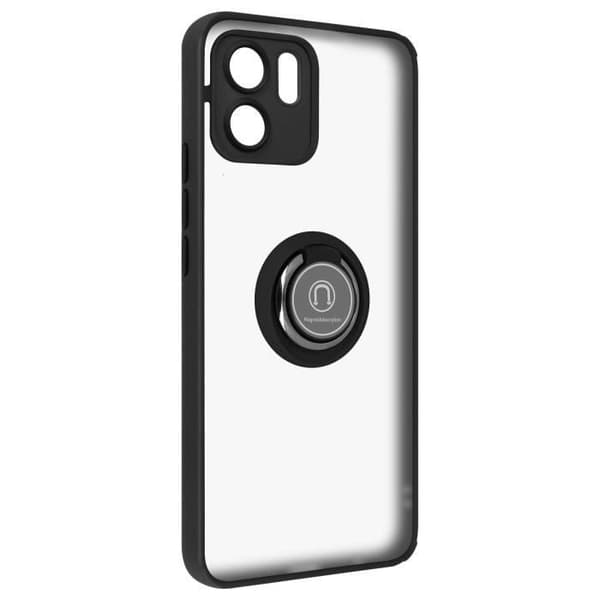 Skyddsskal - Xiaomi - Redmi A1 - Bimaterial - Hållring - Videostöd Svart