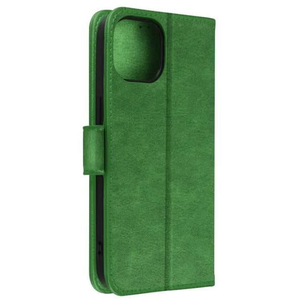 Etui til iPhone 15 Plus - AVIZAR - Chesterfield - Grøn - Video Support Funktion Grön