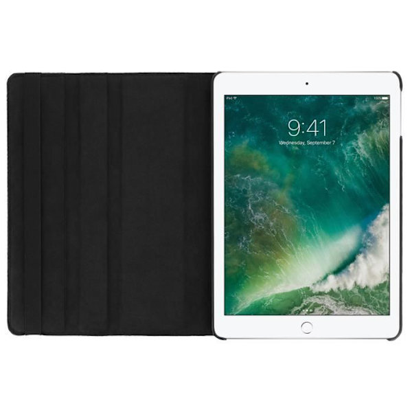 Kotelotasku - Apple - iPad 9.7 (2017) - Musta - Käännettävä tuki 360° - Täydellinen suojaus Svart