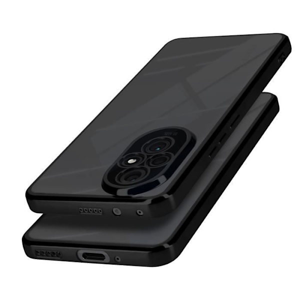Fodral till Honor 200 Pro Transparent Back Black Chrome Effect Contour Svart