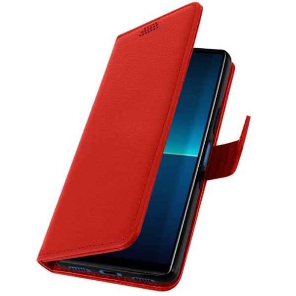 Housse Folio - AVIZAR - Sony Xperia L4 - Röd - Mjuk Skal - Videostöd Röd