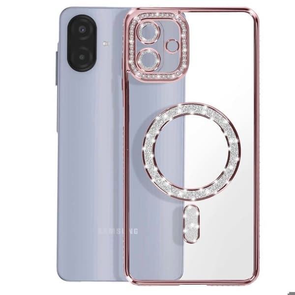 Coque Magsafe - AVIZAR - Galaxy A07 - Rose - Strass - Beskyttelse mod stød Rosa