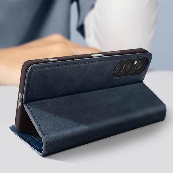 Sony Xperia 1 V Case Sininen shakkikuvioinen kotelo