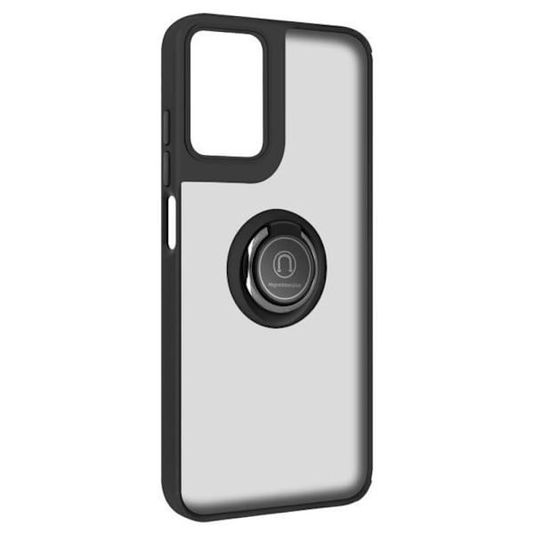 Kotelo Motorola Moto G34:lle - AVIZAR - Metal Ring Video Support - Musta Svart