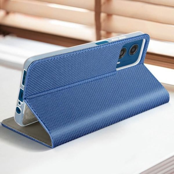 Taske til Motorola Moto G34 5G - AVIZAR - Kortholder Video Support - Blå Blå